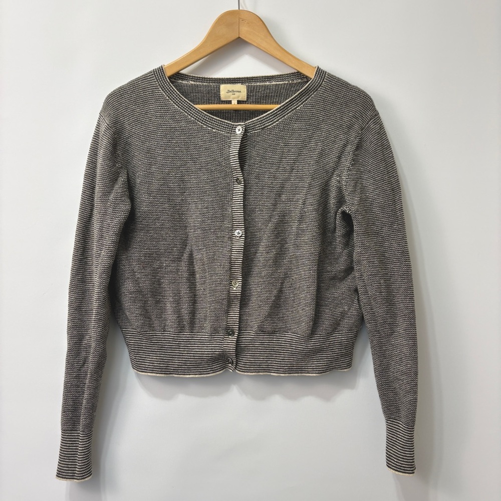 Bellerose‎ Cotton Wool Button Down cardigan Horizontal Stripes Size 1 Small